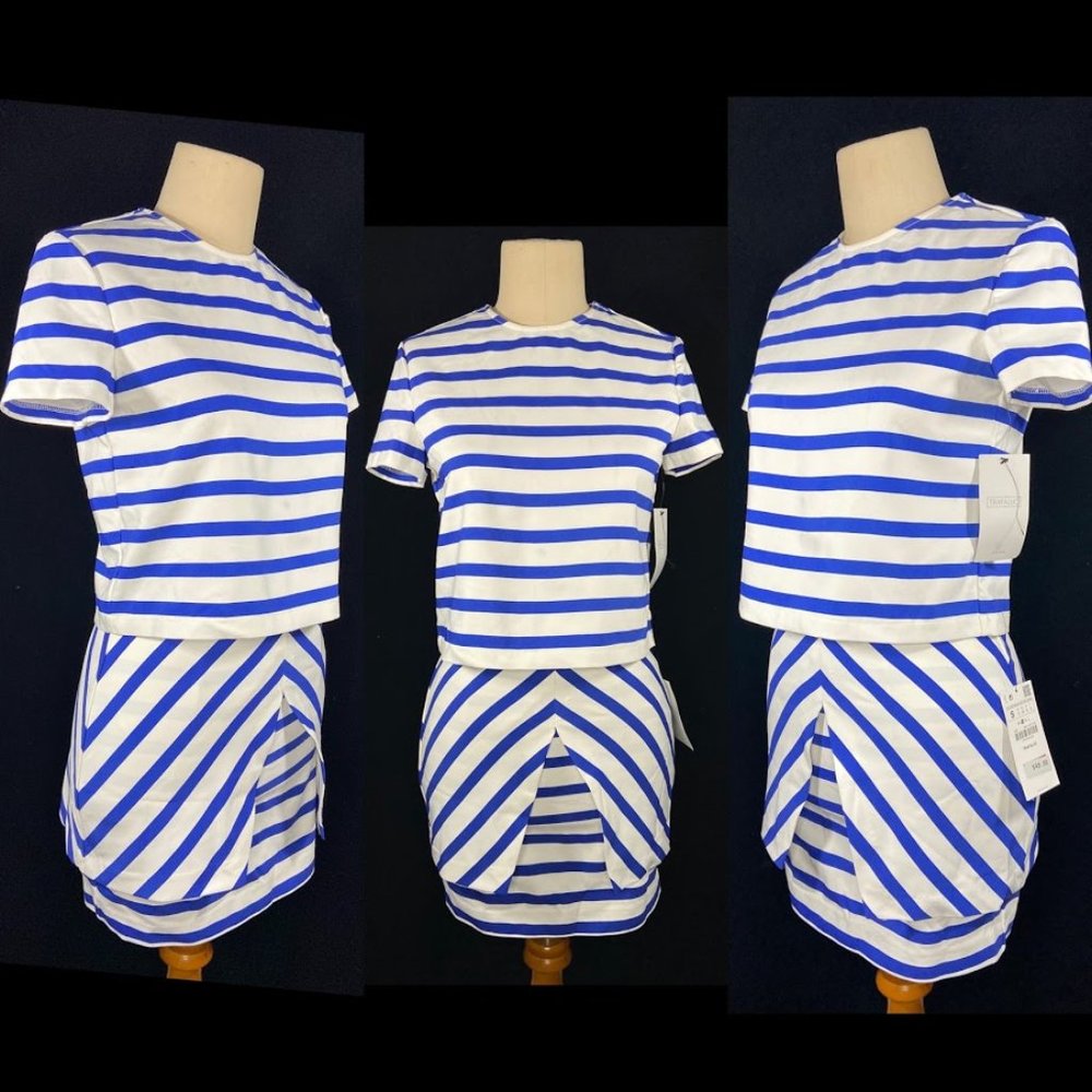 ZARA STRUCTURED STRIPE SET